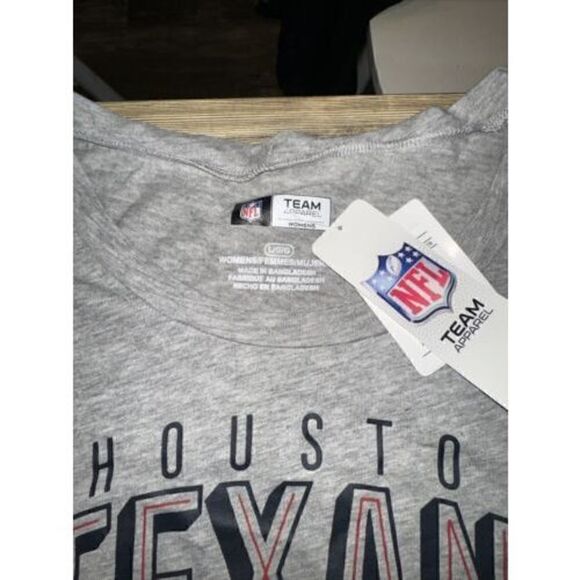 NWT NFL Houston Texans Womens Size Large T-Shirt Gray Short Sleeve. L - Picture 4 of 6